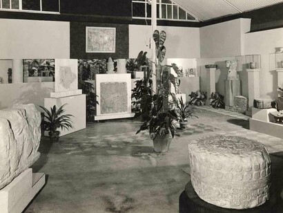 Floyd Faxon, View of Stendahl Art Galleries patio (detail), 1944. Courtesy of J. Paul Getty Museum