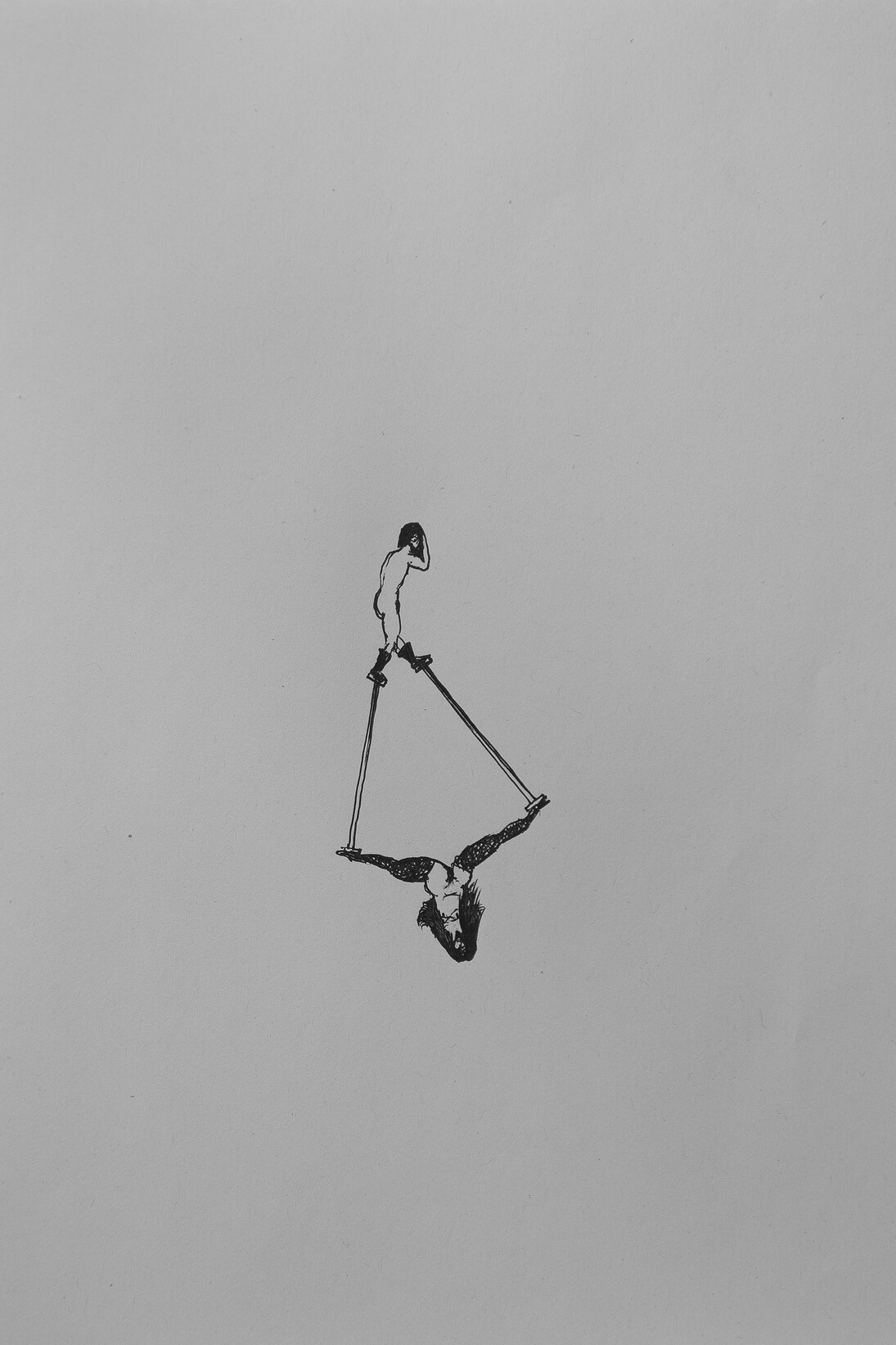 Emanuele Becheri, Va, pensiero..., 2013, penna a inchiostro liquido su carta, 29 x 21 cm. foto: Riccardo Pasciucco