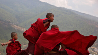 Young monks in Bhutan