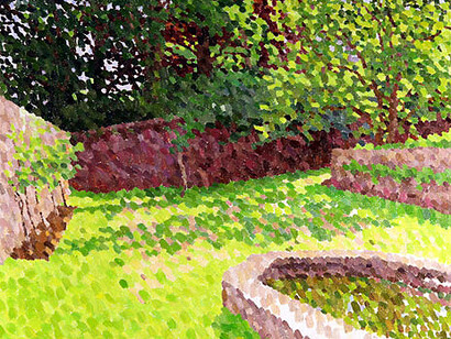 William Wilkins, Pool Garden Evening Light