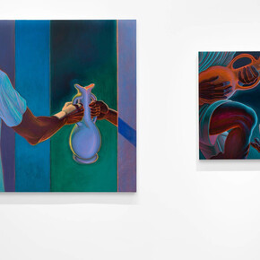 Beneath the Surface, Heidi Bucher, Alex Gardner, Lubaina Himid, Shirazeh Houshiary, Araba Opoku, and Calida Rawles, installation view, photo by Eva Herzog. Courtesy of Lehmann Maupin Gallery London