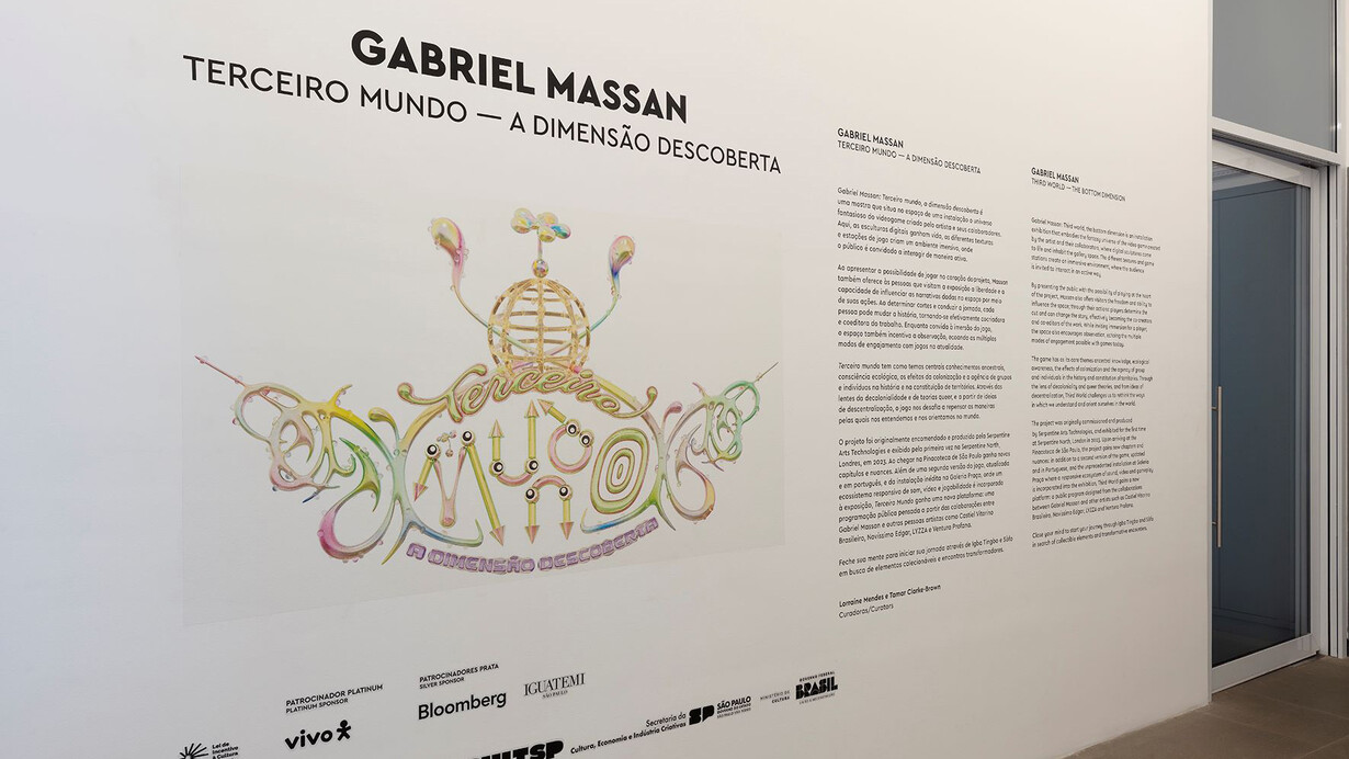 Gabriel Massan, Dritte welt, die entdeckte dimension, Ausstellungsansicht. Mit freundlicher Genehmigung der Pinacoteca