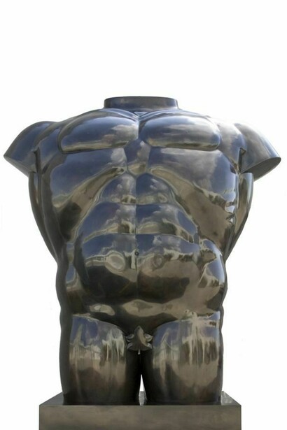 Male torso, Bronze, 158 5/8 x 707/8 x 130 in. 403 x 180 x 338 cm