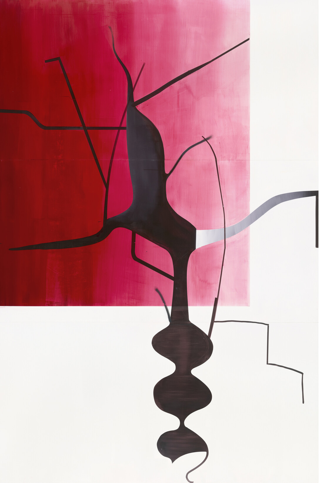 Albert Oehlen, Untitled 2014, Oil on Dibond, 147 5/8 x 98 7/16 inches (375 x 250 cm) © Albert Oehlen. Courtesy of the artist and Gagosian Gallery