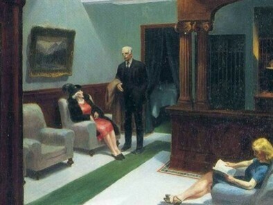 Hotel Lobby, olio su tela, 1947