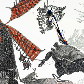 Alfred Neumayr, Don Quixote (detail), 2013. Courtesy of Ricco Maresca Gallery