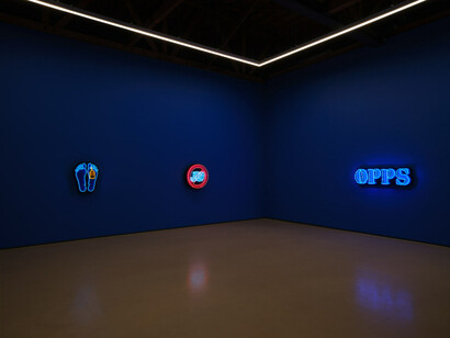 Awol Erizku, Moon, turn the flames…Gently gently away, exhibition view. Courtesy of Sean Kelly Gallery