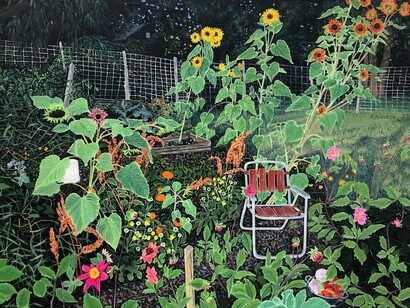 Amanda Acker, September garden, 2024. Courtesy of Kenise Barnes Fine Art