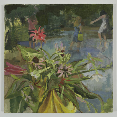 Vera Iliatova, They Came To Flower, 2015, oil on linen, 16 x 16 inches