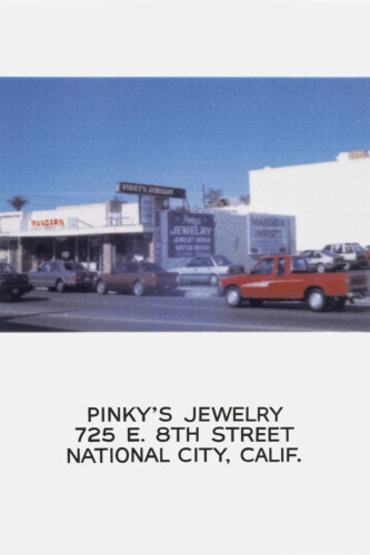 John Baldessari, Pinky's Jewelry, 725. E. 8th Street, National City, Calif., 1996 © The Estate of John Baldessari. Courtesy the Estate of John Baldessari and Marian Goodman Gallery, New York.