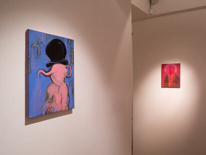 Installation view of On Drool solo show by Kate Lyddon