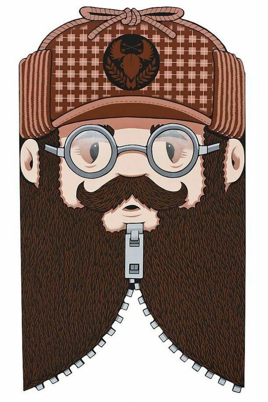 Jeremy Fish, The Hunters Head, 2014, acrylic on wood, 84 x 48 inches