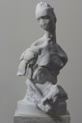 Nicola Samorì, Untitled, 2014, carrara marble, 62 x 27 x 36 cm