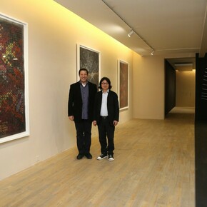 Ding Yi x Elias Crespin, Exhibition view. Courtesy of Hadrien de Montferrand Gallery
