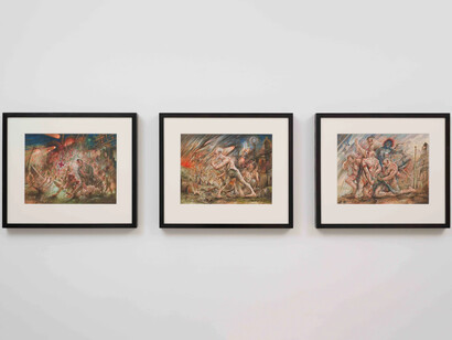 Peter Howson, Luxuria, exhibition view. Courtesy of Flowers Gallery 