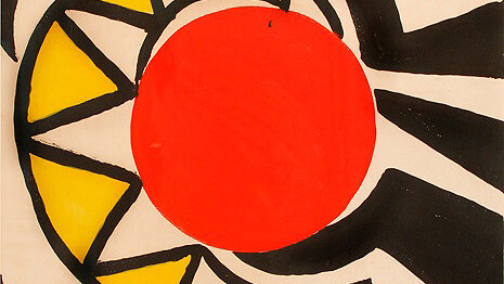 Alexander Calder, Red Core (detail), 1966, gouache on paper, 108 x 75 cm
