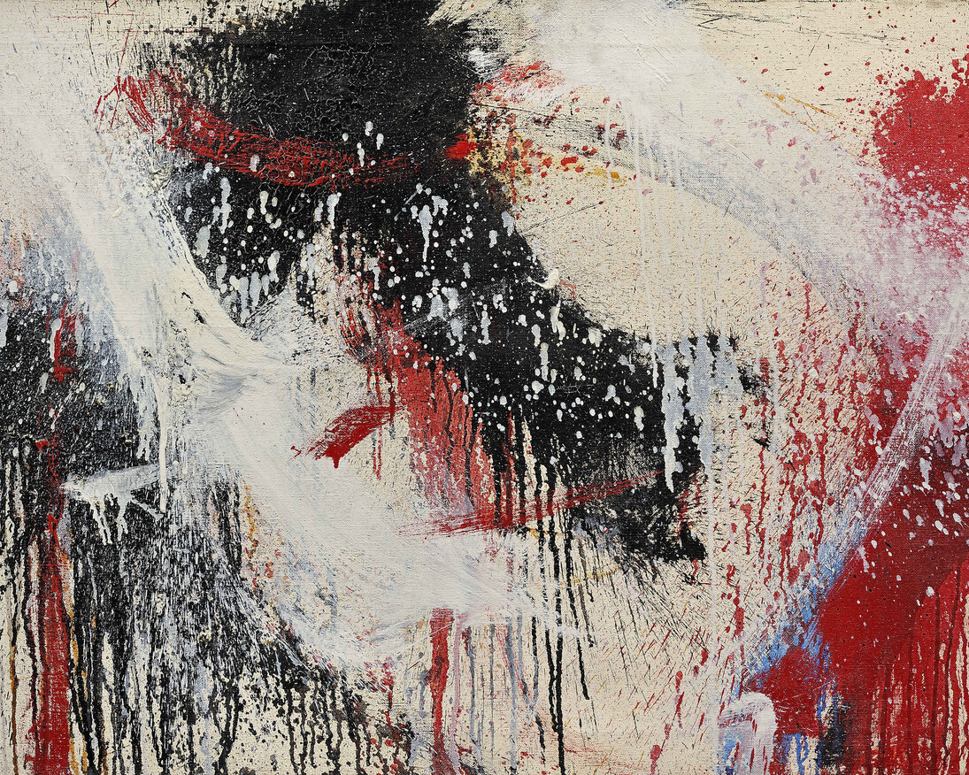 Norman Bluhm - Ingot 1960 - olio su tela - 63 x 92 cm. Courtesy Galleria Open Art, Prato