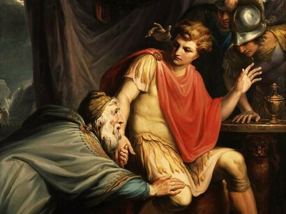 Giovanni Battista Cipriani, La supplica di Priamo, particolare