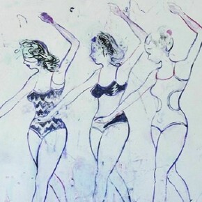 Razvan Boar, Cameo (detail), 2013, oil and acrylic on canvas, 93 x 76.8 in (237 x 195 cm)