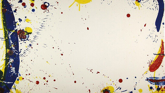 Sam Francis, "Long Blue", 1964, Lithograph, Edition of 30, 25 x 35 1/2 inches
