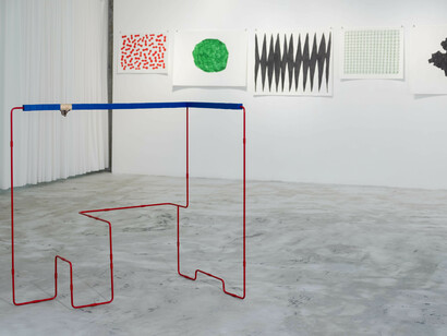 Installation view, Nabuqi, Edouard Malingue Gallery, Hong Kong, 2021. Image courtesy of Edouard Malingue Gallery.