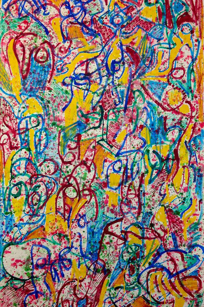 Michael Hutchison, All Too Human V, 2015, Acrylic on canvas, 103 x 177 cm