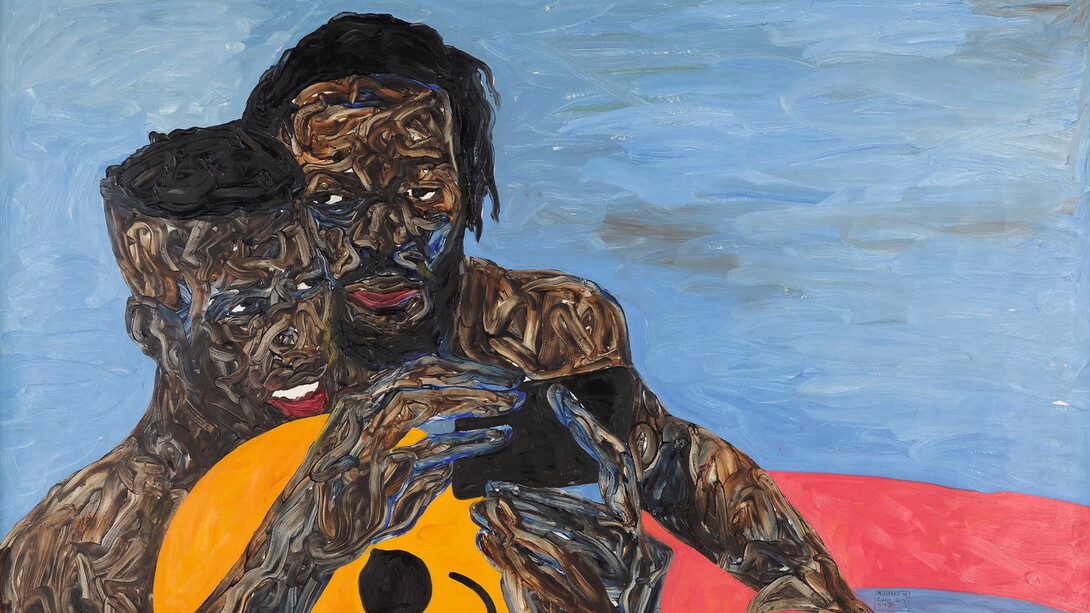 Amoako Boafo, Mr. Palm with the yellow ball, 2019. Courtesy of Lower Belvedere