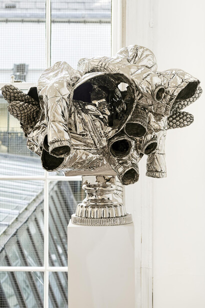 Joel Morrison, ‘Steel Life Crisis’ at Almine Rech Gallery in London 17.04 - 16.05.2015, Photo: Alex Delfanne, Courtesy of the Artist and Almine Rech Gallery