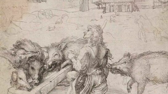 Albrecht Dürer (1471-1528), The Prodigal Son, c. 1495-96, Pen and ink, 215 x 220 mm, British Museum, London, Inv. SL, 5218.173