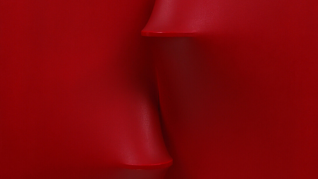 Agostino Bonalumi, Rosso, 1968, dettaglio