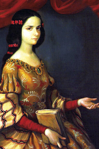 Retrato de sor Juana Inés de la Cruz a los 15 años