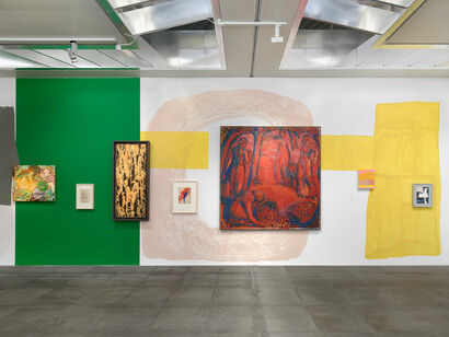 Verschiedene künstler:innen, Sammlungs­intervention von Amy Sillman, ausstellungsansicht. Mit freundlicher genehmigung des Kunstmuseum Bern