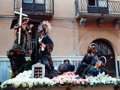 L'Urna - Gesù nel Sepolcro, Ceto dei Pastai, Via Fardella, Trapani. Archivio fotografico di Giovanni Burgarella