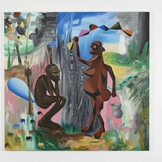 Djordje Ozbolt, Papa don’t Preach, 2014, Acrylic on canvas, 225 x 235 cm / 88.5 x 92.5 in, courtesy of Herald St, London