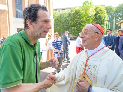 Roberto Carlo Delconte con il cardinale Angelo De Donatis in una foto di Luigi Bloise