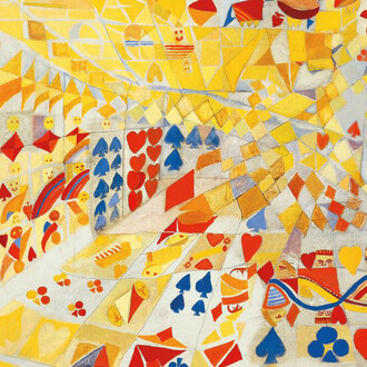 Maria Helena Vieira da Silva, Le jeu de cartes (Juego de naipes) (detalle), 1937. Cortesía del Guggenheim Museum Bilbao