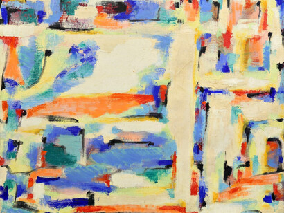 Contrasti, fondi blu e materia poetica. Courtesy of Galleria d‟Arte 2000 & Novecento