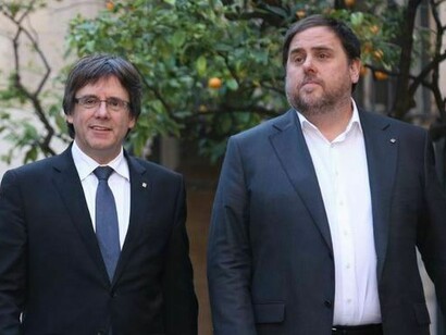 Puigdemont y Junqueras cuando eran presidente y vicepresidente de la Generalitat respectivamente