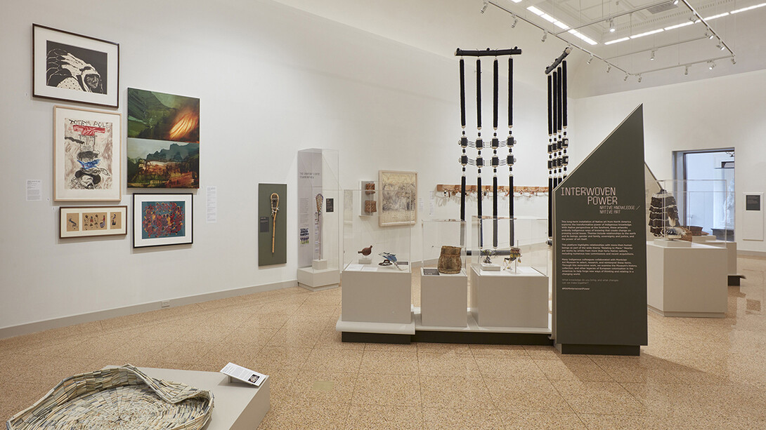 Various artists, Interwoven power. Native knowledge, native art, exhibition view. Courtesy of Montclair Art Museum