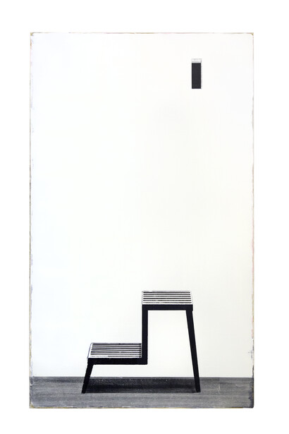 Michael Simpson, Unnamed (Confessional) (2015) Oil paint on canvas, 282 x 160 cm, courtesy the artist