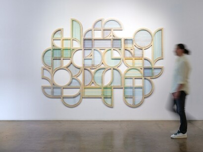 Adrian Esparza, Products of a compass, exhibition view. Courtesy of Cris Worley Fine Arts