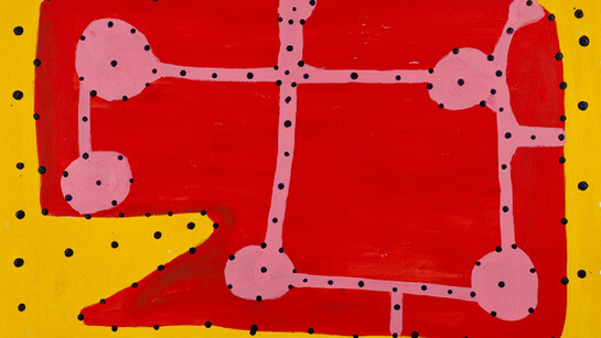 Ngarra, Yalyalji and Malngirri, 2006, Synthetic polymer paint on paper, 14 x 20 inches, © Ngarra estate, courtesy Mossenson Galleries, Perth, Photo: Frank Casale