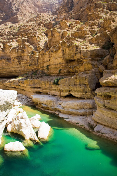 In Oman, Wadi Shab stands out as a must-visit spot, known for its breathtaking scenery and unforgettable hiking experience