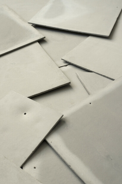 James Lomax. Exhibition tiles before interaction
