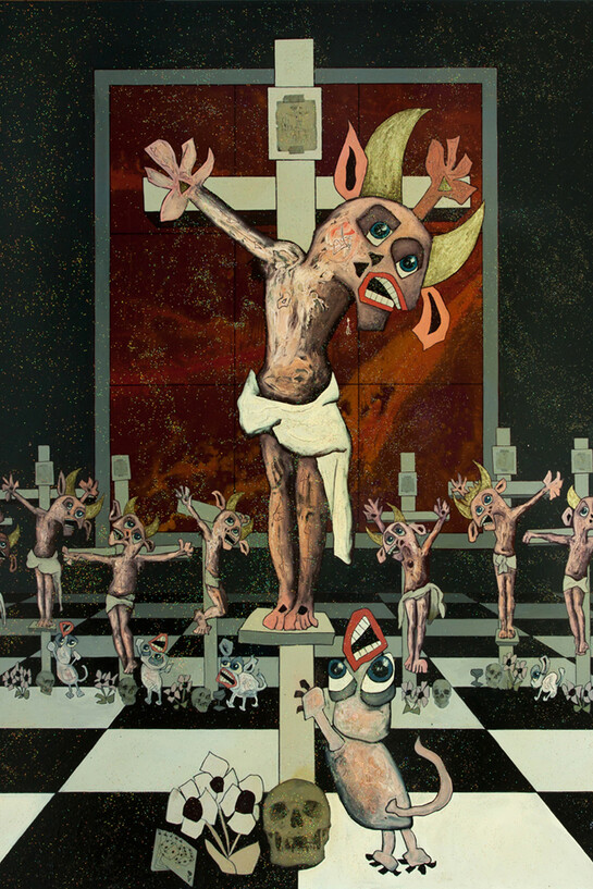Tom de Freston, Crucifixion, 2014, oil on canvas, 200 x 170 cm