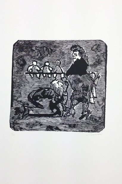 Mino Maccari, c.1970, Print, 70.5 x 50.5 cm