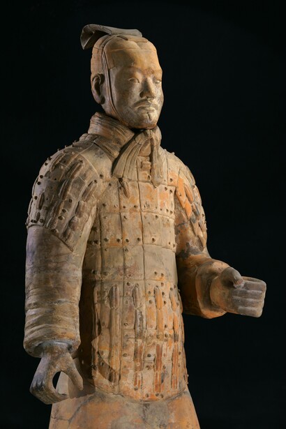 Armoured military officer, Qin dynasty, 221–206 BC. Courtesy of the Museum of Fine Arts