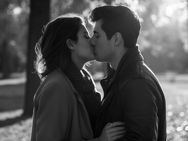 A couple in their own little bubble, symbolizing the quiet strength of sincere affection in modern romance