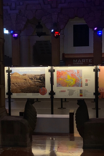 Geología y minería para la habitabilidad del planeta, vista de exhibición. Cortesía de la Casa de la Ciencia
