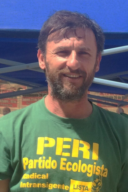 César Enrique Vega Erramuspe, candidato a presidente de Uruguay por el PERI (Partido Ecologista Radical Intransigente) 